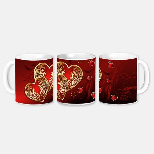 Brand Name Happy Valentines Day Coffee Mug | Gifts For Girlfriend Boyfriend Husband Wife | Ceramic Mug 350 Ml | Valentine Day Gift